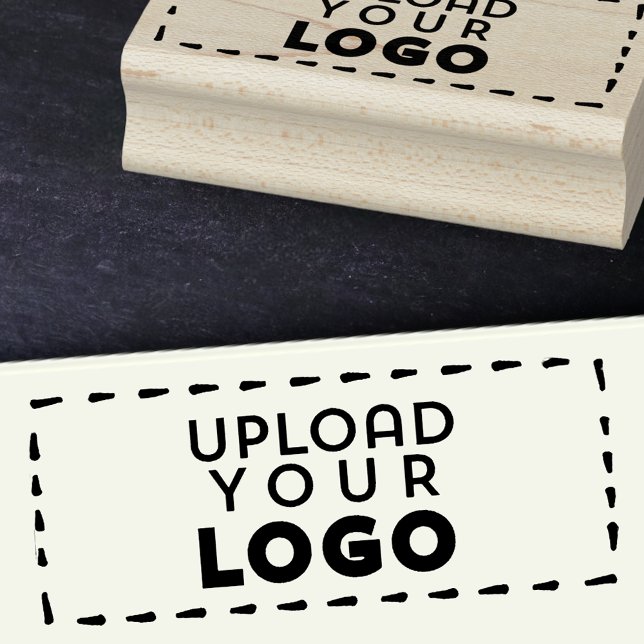 Small Business Logo Custom Rubber Wooden Stamp (Creator Uploaded)