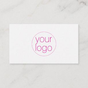 Small Business Logo Thank You QR Card Blush