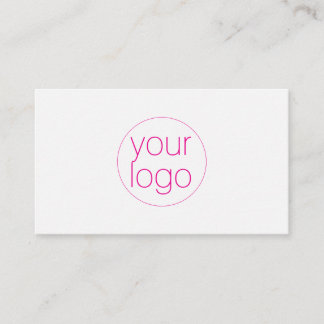 Small Business Logo Thank You QR Card Blush