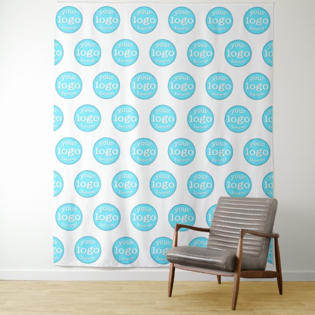 Small Business Logo Trade Show Photo Prop Backdrop Tapestry (In Situ)