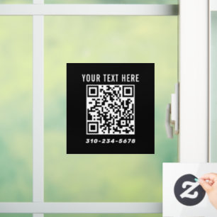 Small Business Marketing Window Sign QR Code