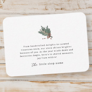 Small Business Modern Minimalist Holiday Thank You Card