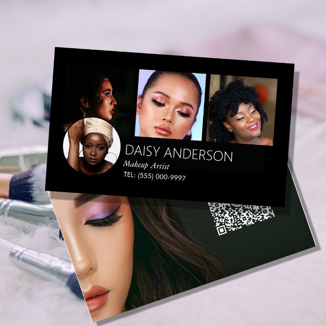 small business MUA Elegant Makeup Artist  Business Card (Creator Uploaded)