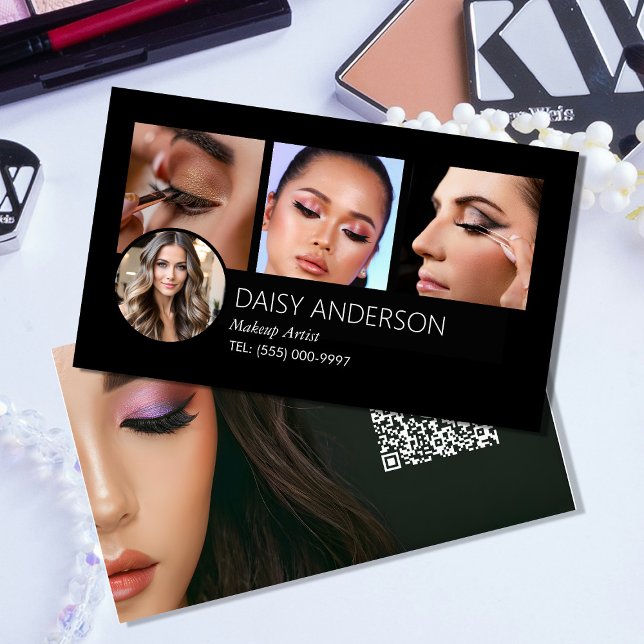 small business MUA Elegant Makeup Artist  Business Card (Creator Uploaded)