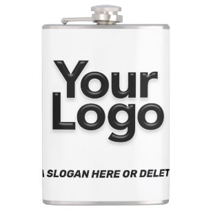 Small Business Owner Logo Promotional Marketing Hip Flask