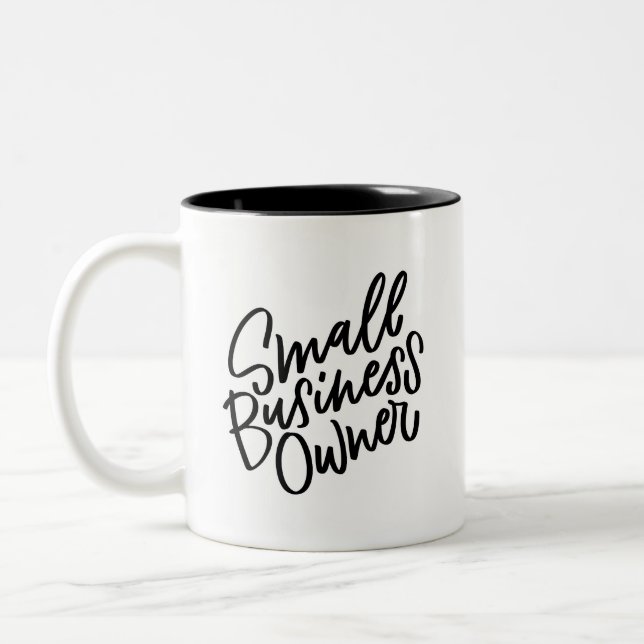 Small Business Owner Two-Tone Coffee Mug (Left)