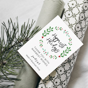 Small Business Personalised Holiday Business Card