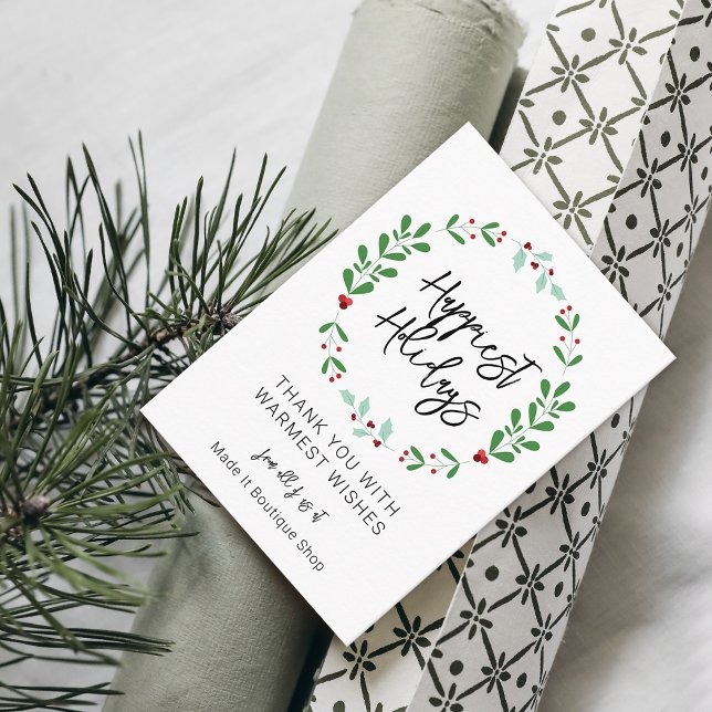 Small Business Personalised Holiday Business Card (Small Business Personalized Holiday Business Card)