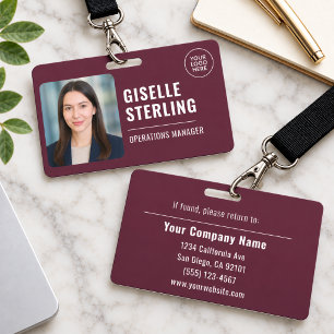 Small Business Photo Employee Logo Security ID Badge