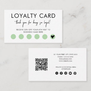 Small Business QR Code Loyalty Reward Discount Card