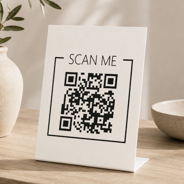 Small Business QR Code Scan Me Business Pedestal Sign (Creator Uploaded)