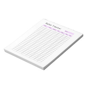 Small Business Sales Tracker Planner Notepad