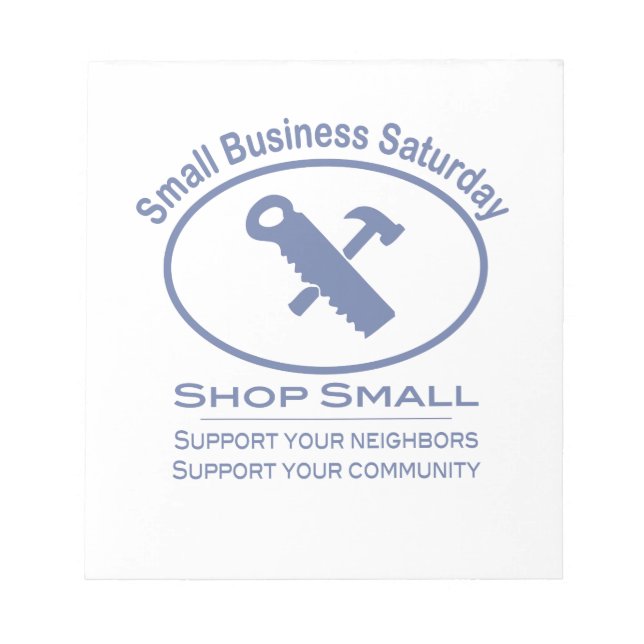 Small Business Saturday - Hardware blue Notepad (Front)