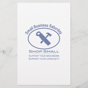Small Business Saturday - Hardware blue Stationery