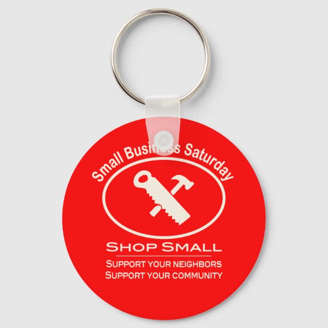 Small Business Saturday Hardware (white) Key Ring (Front)