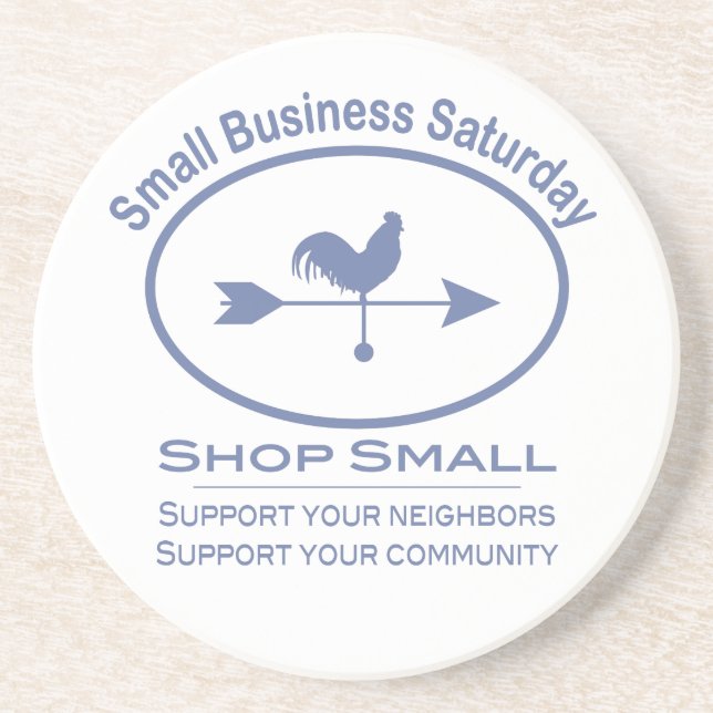 Small Business Saturday Weather vane Coaster (Front)