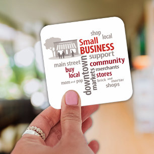 Small Business Square Sticker