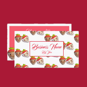Small Business Strawberry Sweets Shop  Business Card