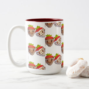 Small Business Strawberry Sweets Shop Two-Tone Coffee Mug