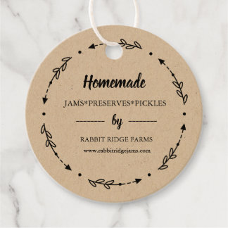 Small business supplies packaging tag arrow wreath