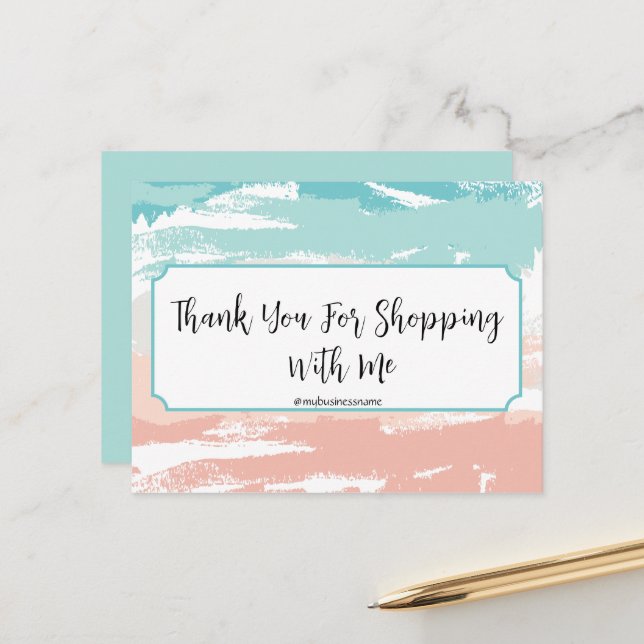 Small Business Thank You Card (Front/Back In Situ)