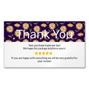 Small Business Thank You Card Handmade Style Yel