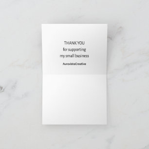Small Business Thank You Card Minimal Personal