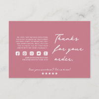 Small Business Thank You Card – Order Appreciation