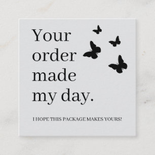 Small Business Thank You Customer Appreciation  Square Business Card