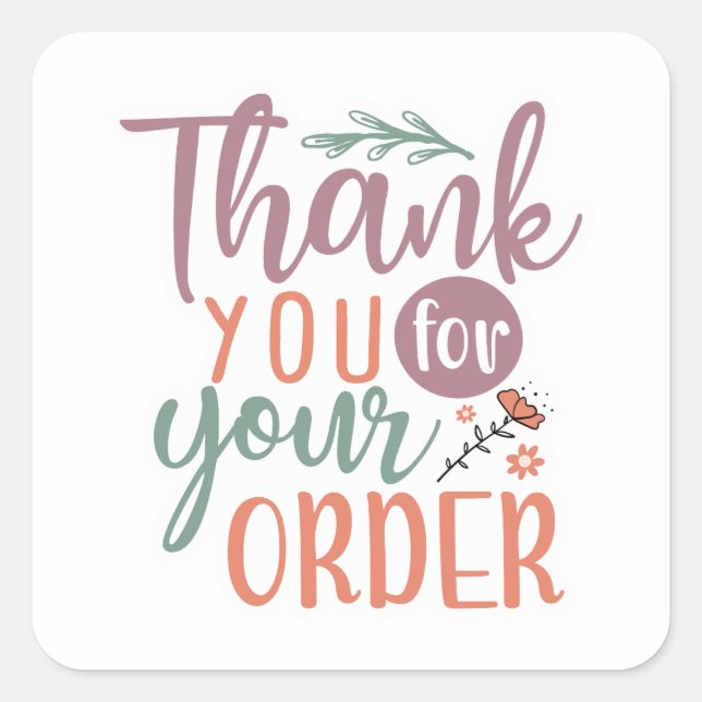 Small Business Thank You For Your Support Sticker (Front)