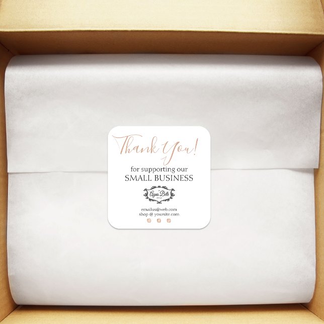 Small Business Thank You Logo Customised Sticker (Creator Uploaded)