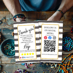Small Business Thank You Packaging Insert Card