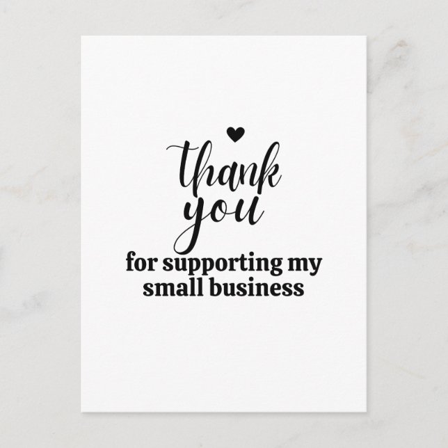Small Business Thank You Postcard (Front)