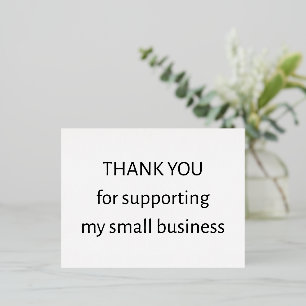Small Business Thank You Postcard   Insert