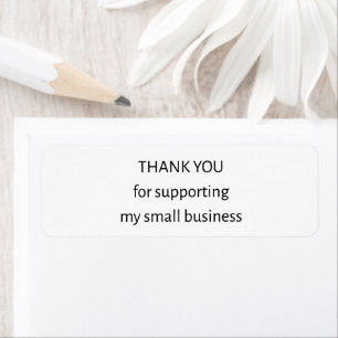 Small Business Thank You Return Address Label