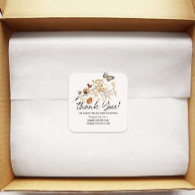 Small Business Thank You Vintage Botanical Floral