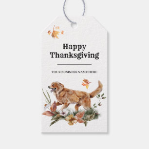 Small Business Thanksgiving Cute Floral Dog Gift Tags
