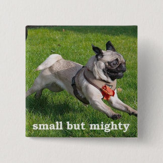 small but mighty 15 cm square badge