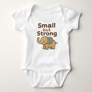 Small but Strong! 🐘💪✨ Baby Bodysuit