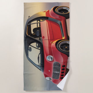 small car beach towel