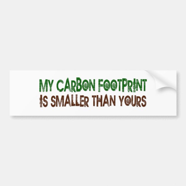 Small Carbon Footprint Bumper Sticker (Front)