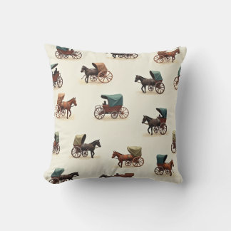 small carriages pillow cushion