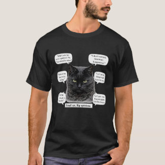 Small Cat, Big Opinions Speech Bubble T-Shirt