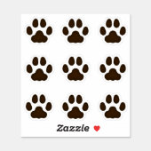 Small Cat Paw Prints Dark Brown Decal Stickers (Sheet)