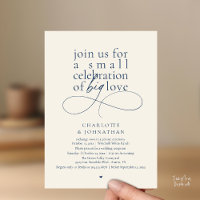 Small Celebration of Big Love, Elegant Minimalist 