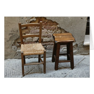 Small chair and stool, Pienza, Italy