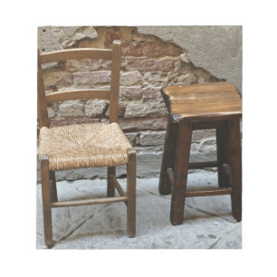 Small chair and stool, Pienza, Italy Notepad