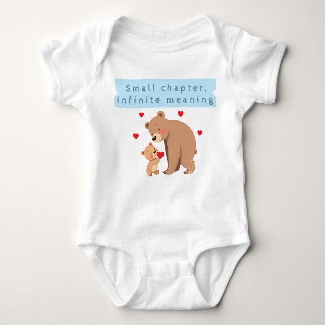 Small chapter, infinite meaning baby clothes baby bodysuit (Front)