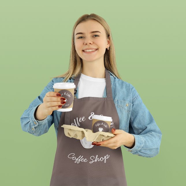 Small Coffee Shop Cottage Logo Apron (Creator Uploaded)