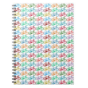 small colour bicycles spiral notebook